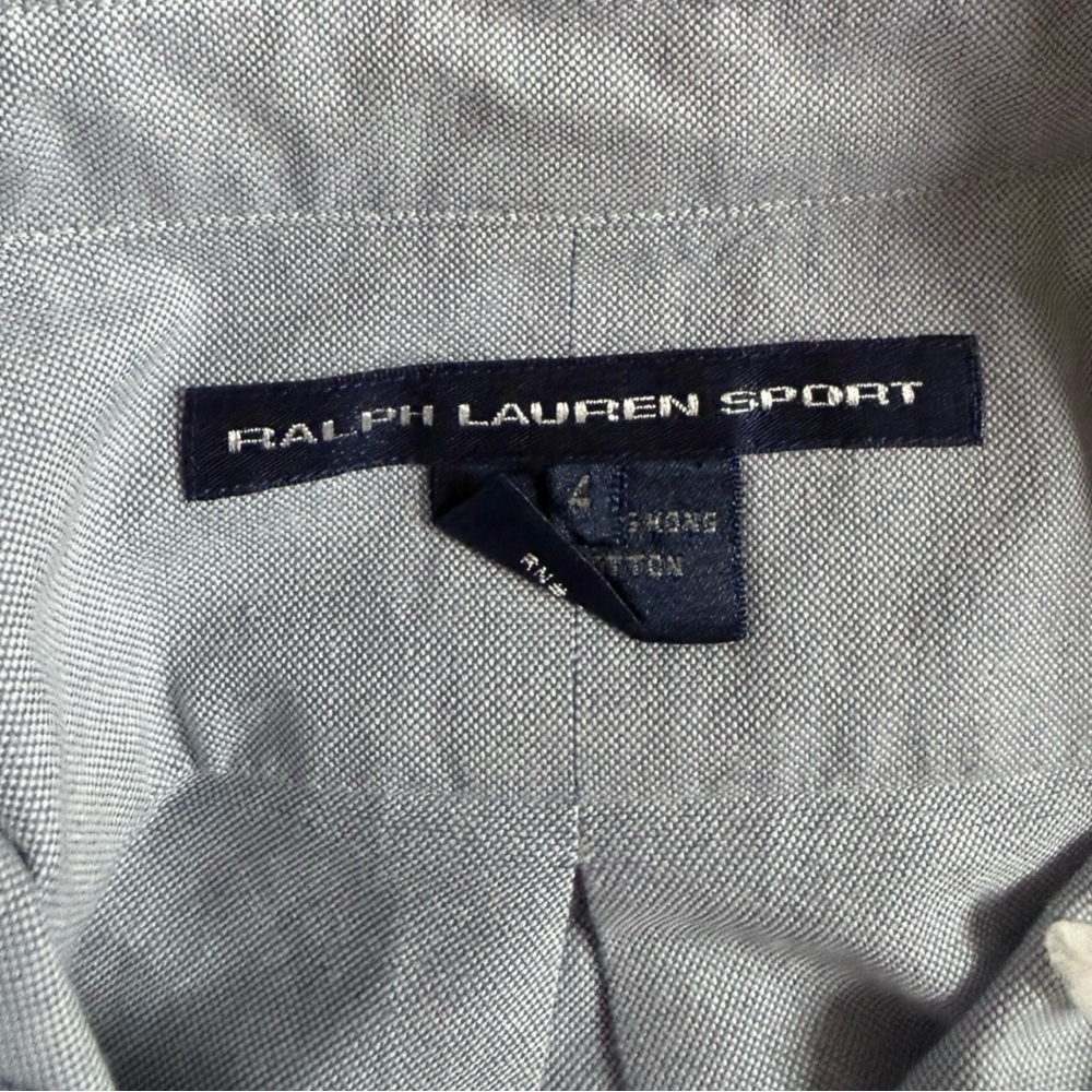 Vintage Y2K Ralph Lauren Sport Polo Rider Embroidered Logo Button Down Shirt 4 - Picture 5 of 5